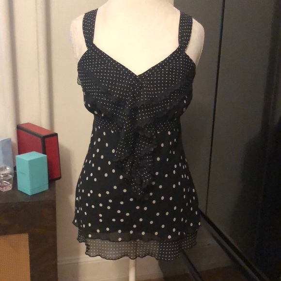 Dress Barn Tops - Mixed polka dots sleeveless shirt